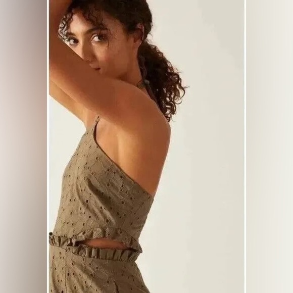 Anthropologie Hutch Solid Halter Romper - Picture 3 of 11